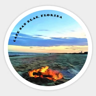 Fire on the Beach Sticker